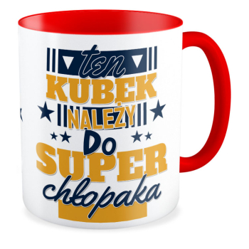 kubek NALEŻY DO SUPER CHŁOPAKA czerwony